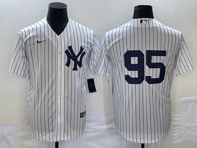 Men%27s New York Yankees #95 Oswaldo Cabrera White Stitched Nike Cool Base Throwback Jersey->new york yankees->MLB Jersey